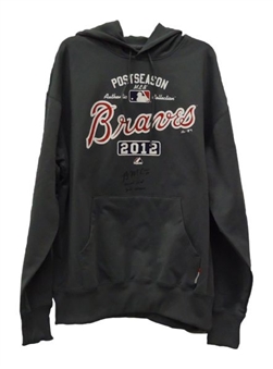 Brian McCann Atlanta Braves 2012 Post Season Game Used Sweatshirt